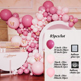 Xpoko New Pink Latex Balloons Garland Arch Kit  Chrome Rose Gold Globos Background Wedding Birthday Party Decorations Kids Baby Shower