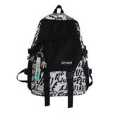 Cool Men's Backpack Letter School Backpacks Nylon Trend Printing School Bags For Teenager Boys Large Waterproof Travel Bags 2022