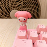 Personalized Cartoon Kawaii Keycap Pink Stereo Cute Custom Cherry Mx Mechanical Keyboard Keycaps PBT R4 Single Diy Key Cap Anime