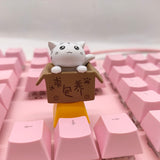 Keys For Mechanical Keyboard Keycaps Artisan Anime Pink Kawaii Keycap Accessories PBT Axis Cherry MX Custom Diy Cute Cat Key Cap