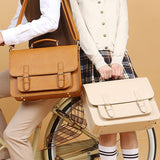 2022 New Women British Leather Handbag Business Briefcase Men 13.3