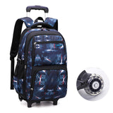 Back to school Teens School Backpack Removable Children School Bags With 2 Wheels Kid Boys Girls Trolley Schoolbag Luggage Wheeled Book Bag