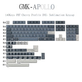 GMK Apollo Keycaps 140 Keys PBT Cherry Profile DYE-Sublimation Personalized GMK Keycap For Cross Switch Mechanical Keyboard