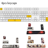 4pcs/Set Keycaps PBT Dye Sublimation Hot Swappable  Japanese Anime For Cherry Mx Gateron Kailh Switch Mechanical Keyboard