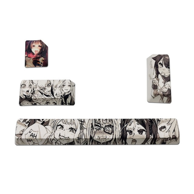 4pcs/Set Keycaps PBT Dye Sublimation Hot Swappable  Japanese Anime For Cherry Mx Gateron Kailh Switch Mechanical Keyboard