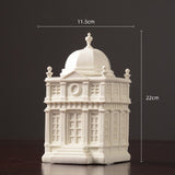 Home Decor Castle Statue Sculpture Resin Figurines For Interior Home Decor Living Room Office Desk Room Home Decoration