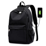 Black Men backpacks school high school for boys Teenage Nylon Usb Charging Back Pack Teen Student Bagpack Big Capacity New 2022