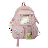 Women Backpack Students School Bag Teenage Girl Bookbag Female Multi-Pocket Knapsack Laptop Mochila Large