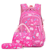 Back to school Children's school backpack and lunch box set 3 piece school bag for girls Waterproof Schoolbag Large Capacity kids bookbag 2021
