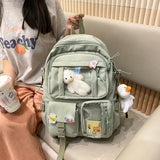 Back to school Women Large Capacity Kawaii Backpack Waterproof Nylon Female Schoolbag Cute Girl Travel Book Bags College Lady Laptop Backpacks