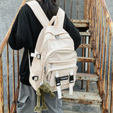 Back to school 2022 Fashion Women Backpack Buckle Multi-pocket School Bag Female Large Capacity Travel Backpack For Teenager Girl Boys Rucksack
