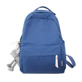 Back to school New Solid Color Backpack Women Waterproof Nylon Cute School Bag Shoulder Student Bag Teenage Girls College Backpack