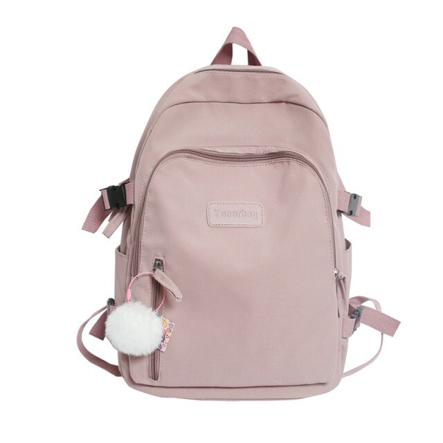 2022 New Fashion Nylon Travel Small Backpack Large Capacity Schoolbag Women Bag Girl Student School Waterproof Simple Rucksack