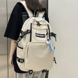 Fashion Minority Design College Student Bag Girl New Korean Version Junior High School Students Simple Women Schoolbag Backpack