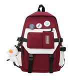 New Versatile Teenage Girl And Boy Backpack Fashion Trend Female Student Schoolbag Waterproof Women Backpacks Large Capicity Bag