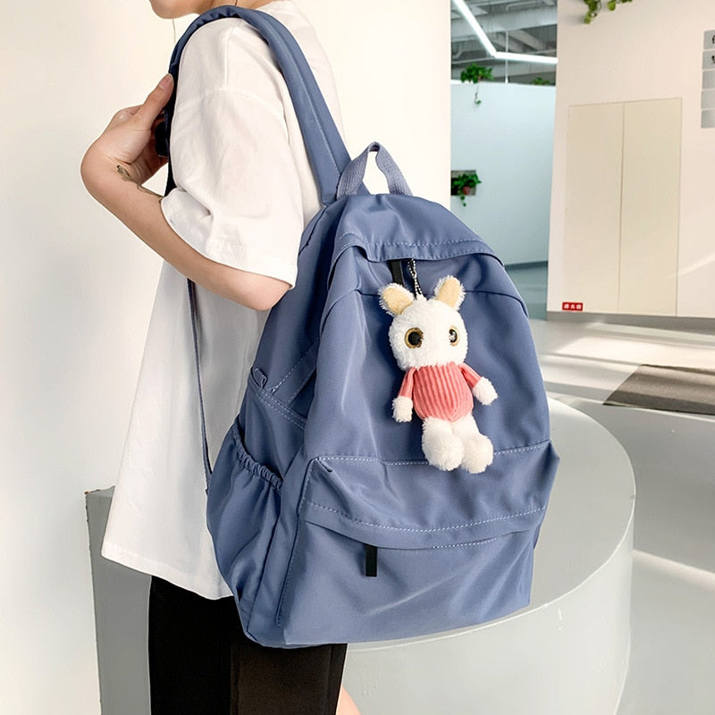 Canvas bags for school teenage girl Backpack Women Schoolbag Middle High School University Student Bookbags College Style