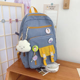 Nylon School Bags for Teenage Girls Cute Student Backpacks Women Bookbags Fashion Youth Schoolbags 2021