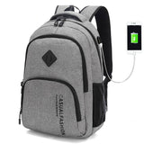 Large Capacity School Bags for Teenage Boys Backpack Men Oxford Black Middle School High Bookbags Usb Charging