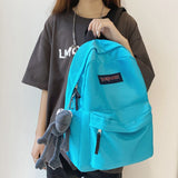 Xpoko back to school New Women Backpack Simple Design Kawaii Pendant Laptop Bagpack Female Shoulders Bag Girls Teenager School Bag Mochilas