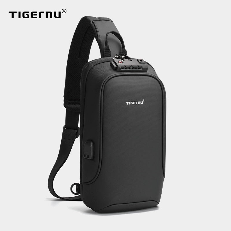 New Men Bag USB Charging Chest Bag RFID High Quality Splashproof Chest Bag Outdoor Male Bags 9.7inch Ipad Messenger Bags