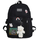 Girl Laptop Student Backpack Mesh Kawaii Ladies School Bag Book Women Cute Backpack Waterproof Nylon Female Harajuku Bag Fashion