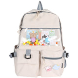 Clear waterproof Cute Backpack Jelly Female Fashion Bag New Girl Transparent Colorful Kawaii Backpack Women Student College Bags