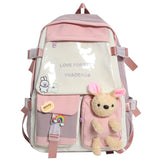 Girl Nylon Harajuku Transparent Bags New Kawaii Teenage Backpack Student Women Cute School Bag Fashion Lady Book Backpack Female