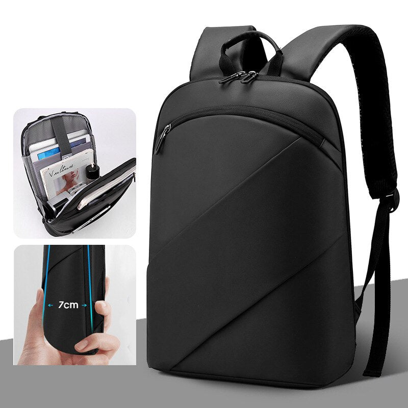 Men Slim Laptop Backpack 15.6 Inch Ultra Thin Business Travel Backpacks Waterproof Large capacity College Students School Bags