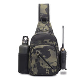 Nylon Camouflage Chest Bags For Men Tactical Crossbody Bag Man Waist Bag Large Capacity Male Travel Pack For Radio Walkie Talkie