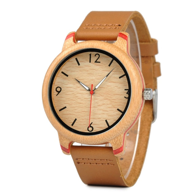 Couple Watches BOBO BIRD Men Women Universal Bamboo Watch on Clearance Wooden Leather Quartz Wristwatch часы женские Great Gift