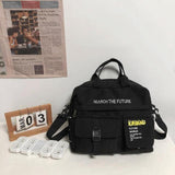 Fashion Men Bag Nylon Solid Color Messenger Bags Large Backpacks With Many Pockets Shoulder Bags Waterproof Travel Bags 2022