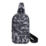 Fashion Men's Bag Nylon Waterproof Crossbody Bags Outdoor Leisure Travel Chest Bags