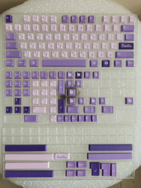 Xpoko 1 Set GMK Frost Witch Keycaps PBT Dye Subbed Key Caps Cherry Profile Keycap With With ISO Enter 6U 6.5U 7U Spacebar