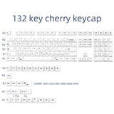 132key caps dye sub keycap Japanese PBT Keycaps White Minimalist Style For GMK Keyboard gk61/64/68/84/tkl87/96/980/108