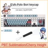 108/142 key EVA zero machine Evangelion Ayanami Sublimation keycap Cherry Profile mechanical keyboard cap Anime keyboard cap