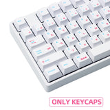 132 key caps Dye Sub Japanese PBT keycaps Sushi White Theme keycap For GMK Mechanical Keyboard  gk61/64/68/84/tkl87/96/98/108