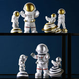 Nordic Resin Astronaut Figurines Creative Home Decor Miniature Statues Sculptures Home Decoration Accessories Birthday Gifts