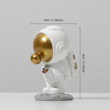 Mini Astronaut Sculptures Resin Figurines Modern Home Decor Miniatures Table Ornaments Children&#39;s Room Decoration Spaceman Gift