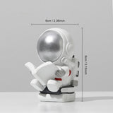 Mini Astronaut Sculptures Resin Figurines Modern Home Decor Miniatures Table Ornaments Children&#39;s Room Decoration Spaceman Gift