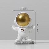 Mini Astronaut Sculptures Resin Figurines Modern Home Decor Miniatures Table Ornaments Children&#39;s Room Decoration Spaceman Gift