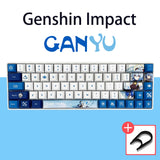 Genshin Impact Ganyu theme keycap mechanical keyboard cap game character keyboard cap cherry Profile PBT material 125 keys