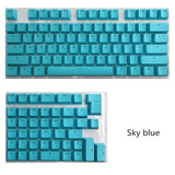 PBT Keycaps For Mini Mechanical Keyboard Suit For 61/64/68/71/82/84 Layout Keyboard With Transparent RGB Letters