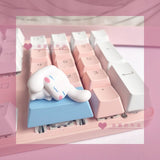 Personalized keycap Cute girl pink cartoon mechanical keyboard keycap Enter supplementary key 0 key