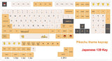 139 Keys/set PBT Dye Subbed Key Caps For Mechanical Keyboard XDA height Keycap Japanese Keycaps