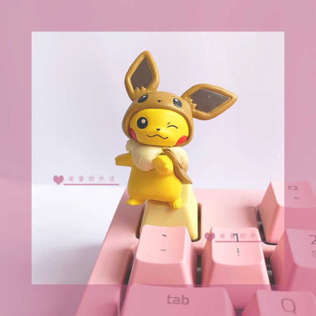 Cute keyboard cap pet elf Pikachu Da Duck mechanical keyboard custom diy cartoon key cap