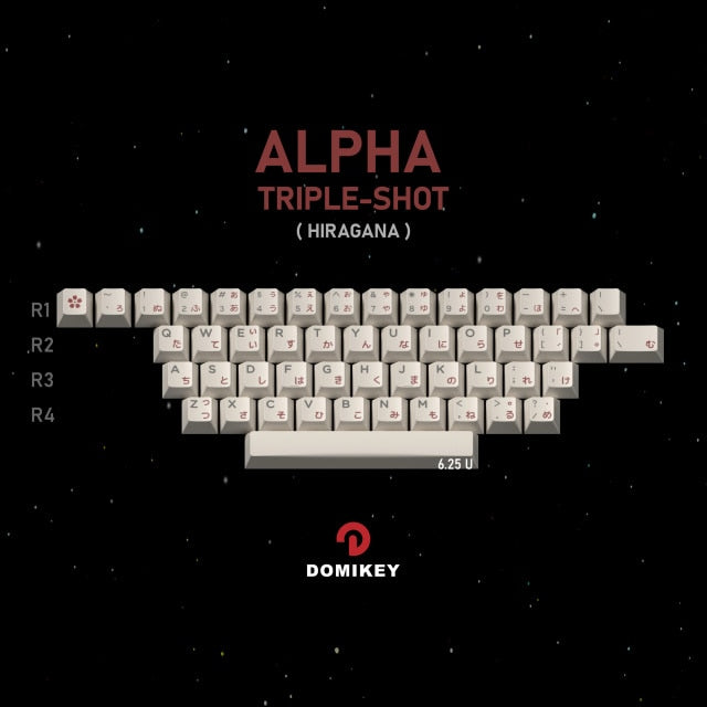 Domikey Astronauts Keycaps ABS Double Shot Keycap Japanese Gray White Cherry Profile Key Caps For MX Switch Mechanical Keyboard