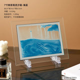 Creative 3D Quicksand Art Decoration Deep Sea Sandscape Hourglass Mobile Sand Painting Living Room Decoration Home Docer Gift