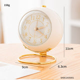 Cute Creative Electrical Clock Round Retro  Clock Digital Girl Room Decoration Clocks Wall Home Decor Living Room Alarm Clock