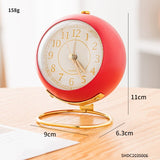 Cute Creative Electrical Clock Round Retro  Clock Digital Girl Room Decoration Clocks Wall Home Decor Living Room Alarm Clock