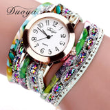 2022 Top Brand Luxury Watches Women Flower Popular Quartz Diamond Leather Bracelet Female Ladies Gemstone Dress Wrist watch